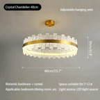 Modern Frosted Glass Crystal Chandelier