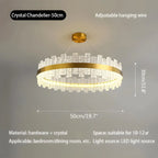 Modern Frosted Glass Crystal Chandelier