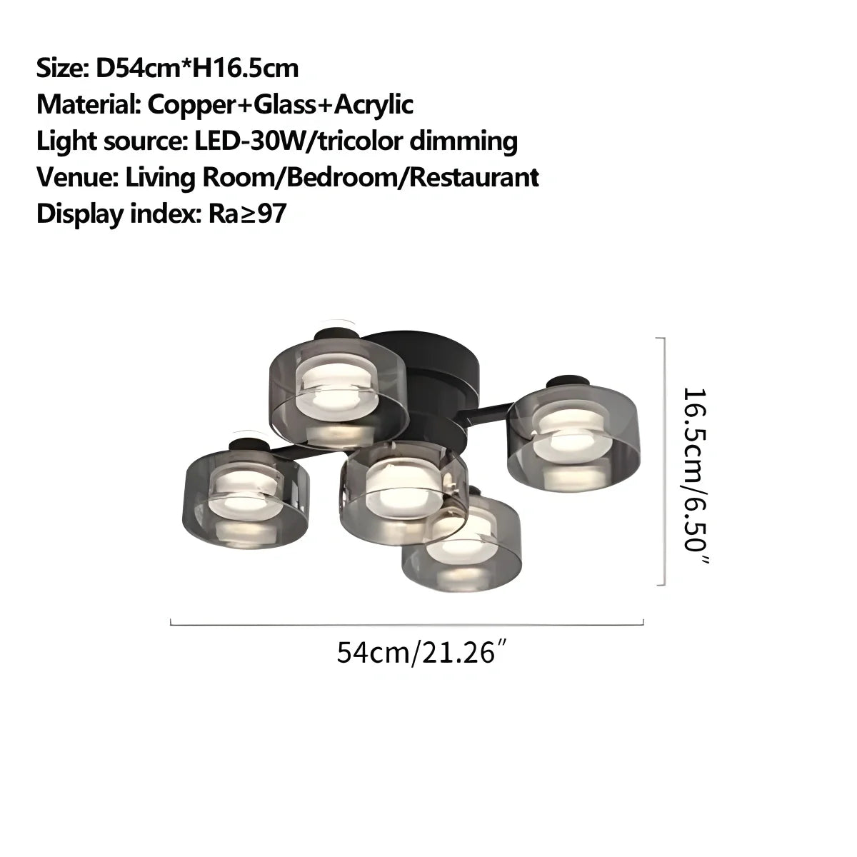 Light Luxury Creative Glass Chandelier