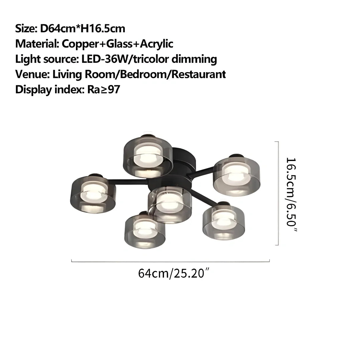 Light Luxury Creative Glass Chandelier