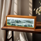 Healing Forest LED Light Painting - Nordic Wooden Frame Light Box Art