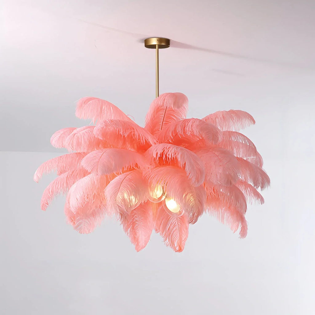 Ostrich Feather Chandelier Multiple Colors Available