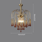 French Retro Water Drop Glass Chandelier