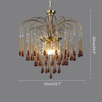 French Retro Water Drop Glass Chandelier