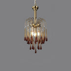 French Retro Water Drop Glass Chandelier