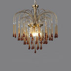 French Retro Water Drop Glass Chandelier