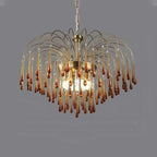 French Retro Water Drop Glass Chandelier