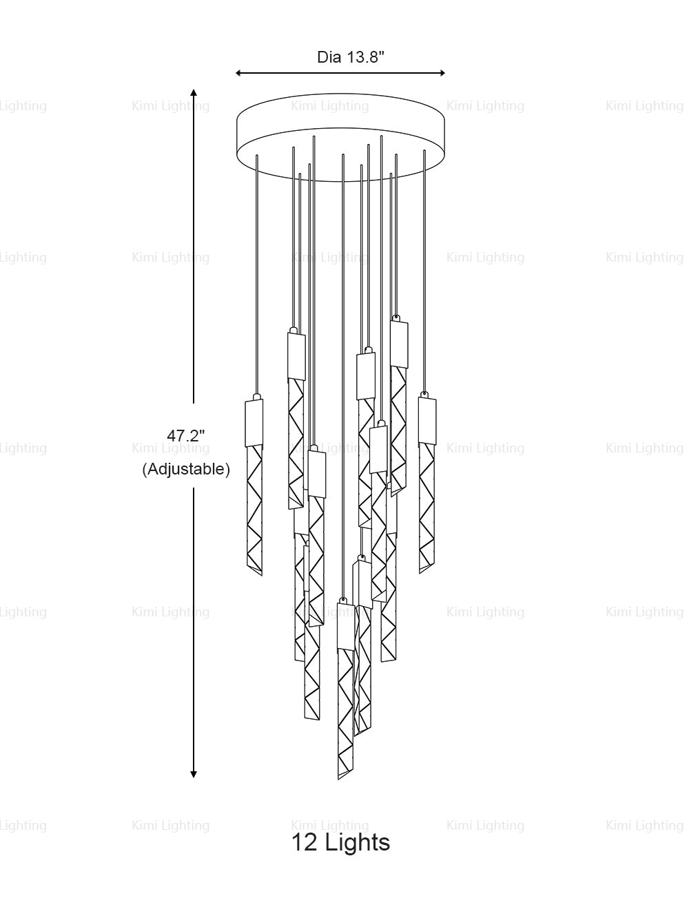 Crystal Prism Pendant Light