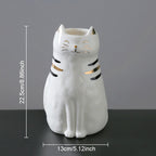 Ceramic Cat Vase Decor