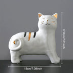 Ceramic Cat Vase Decor