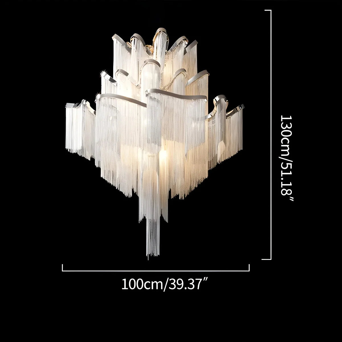 Aluminum Tassel LED Ceiling Chandelier