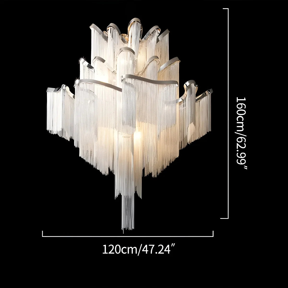 Aluminum Tassel LED Ceiling Chandelier