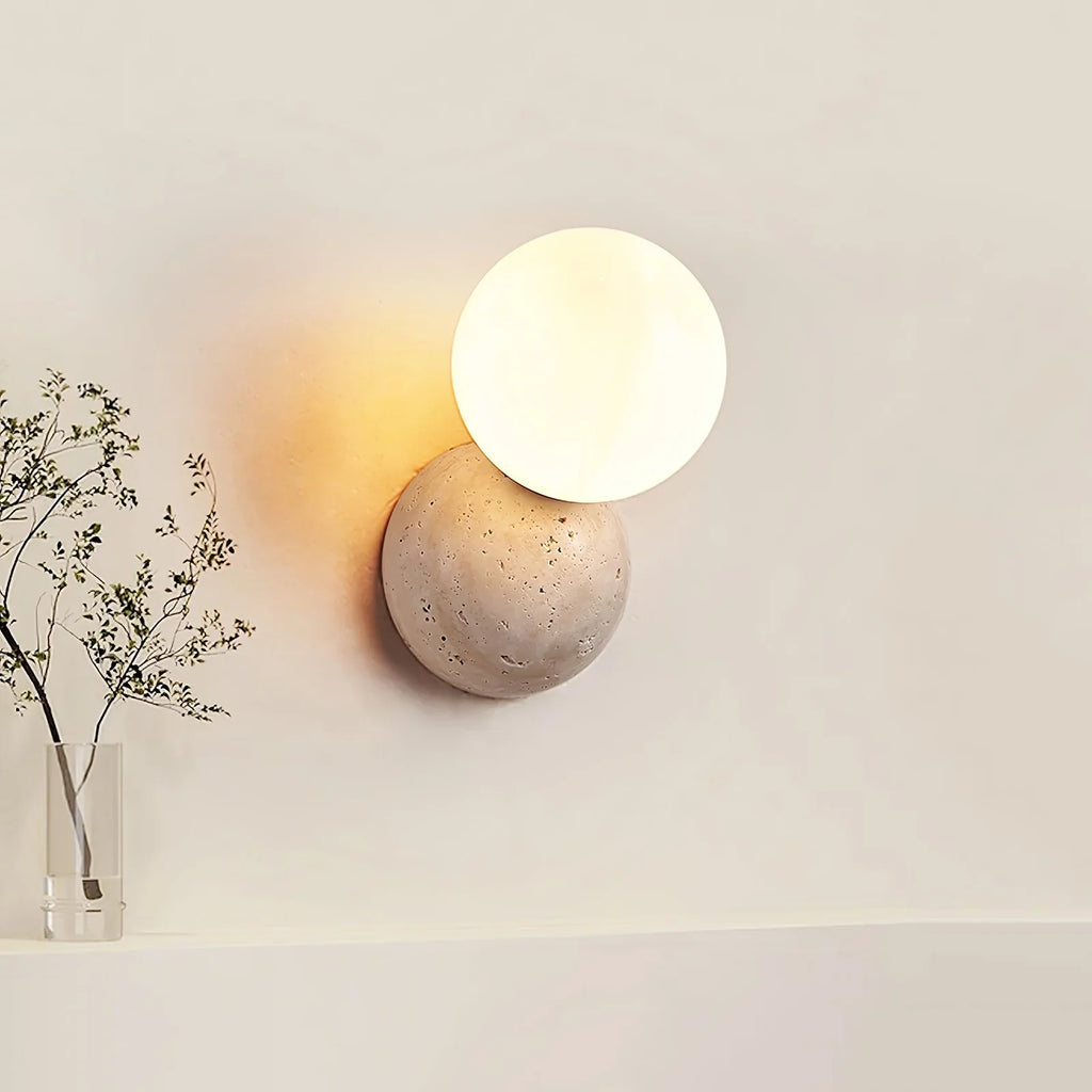 Celestial Travertine Tion Wall Lamp