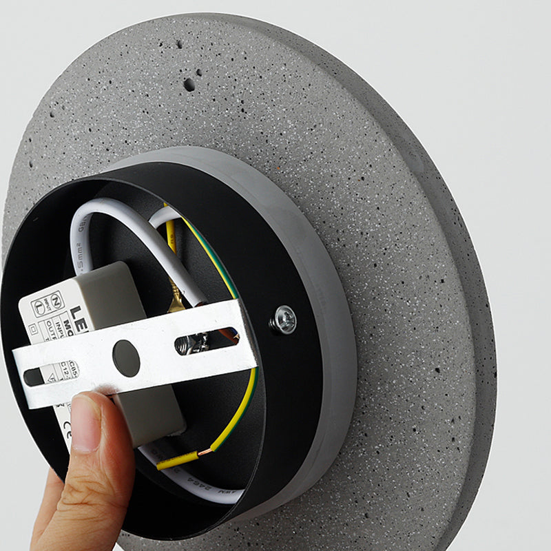 Cement Eclipe Wall Light