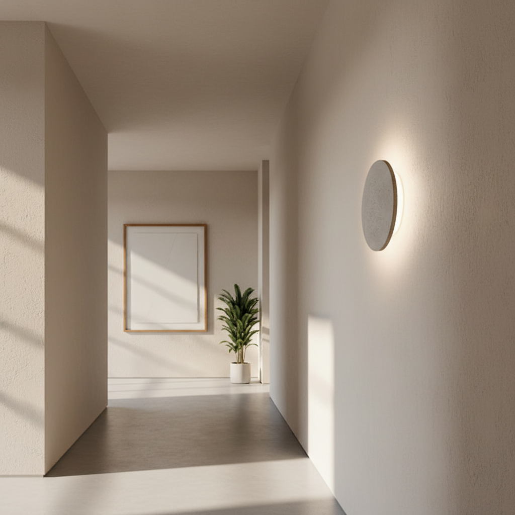 Cement Eclipe Wall Light