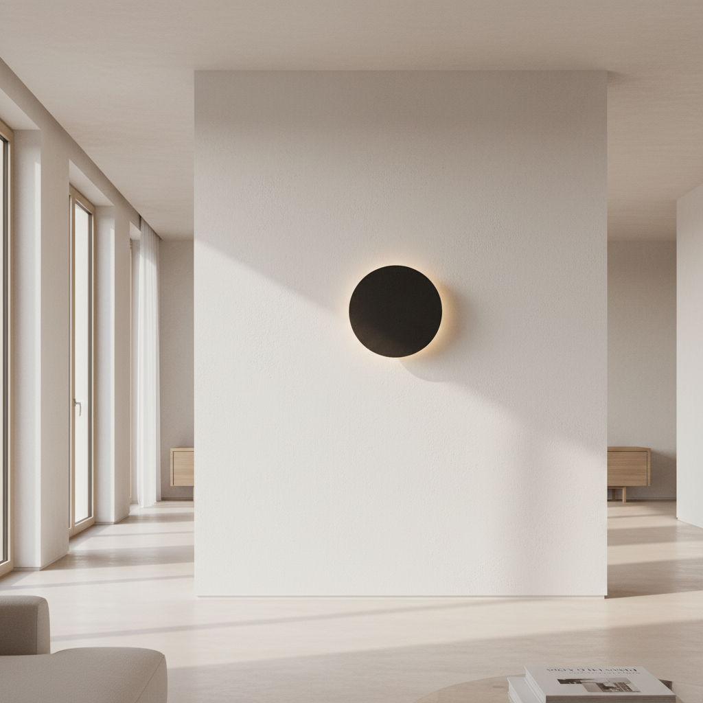 Cement Eclipe Wall Light
