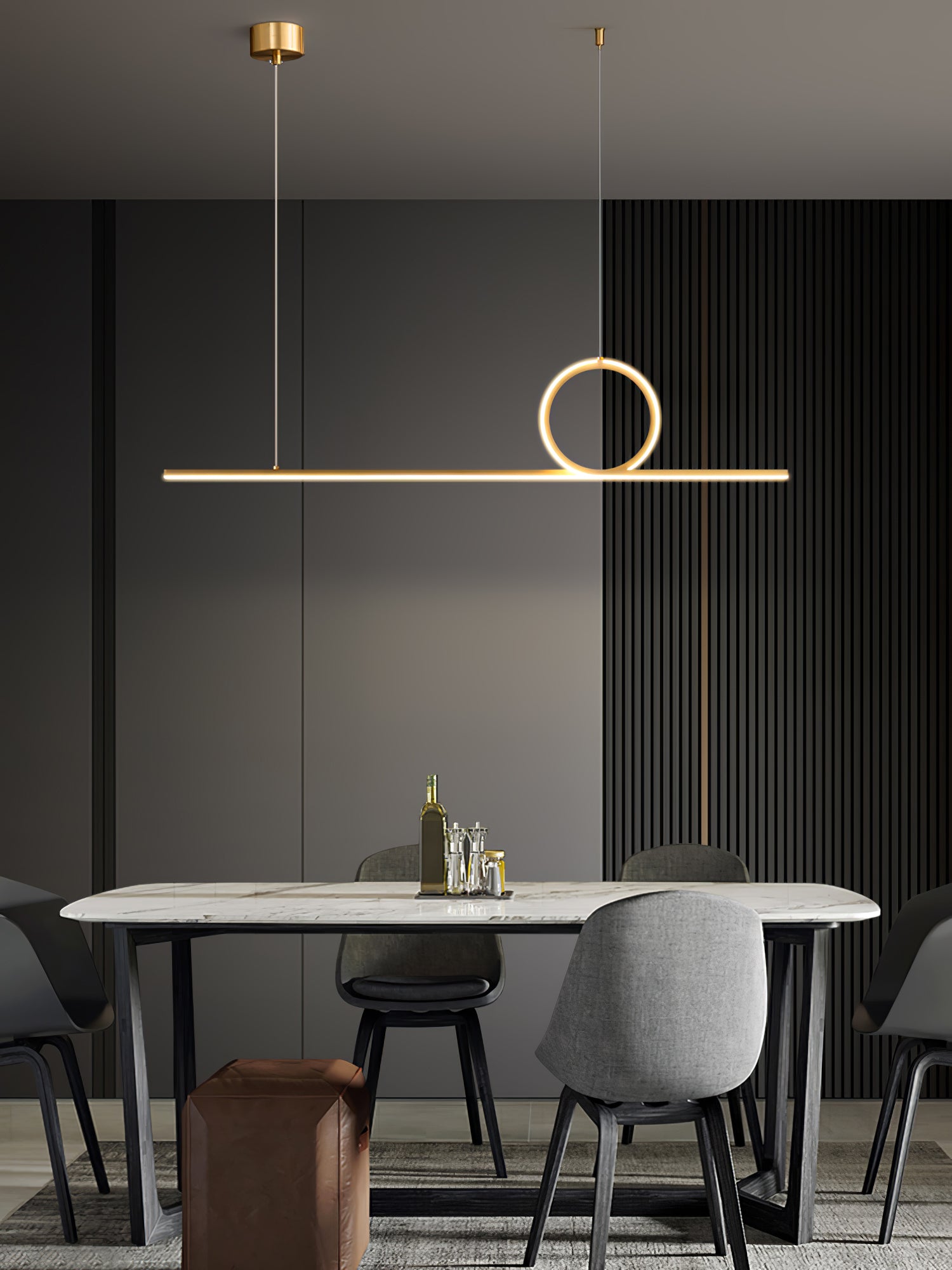 Centre Loop Linear Pendant Lamp
