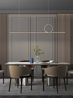 Centre Loop Linear Pendant Lamp