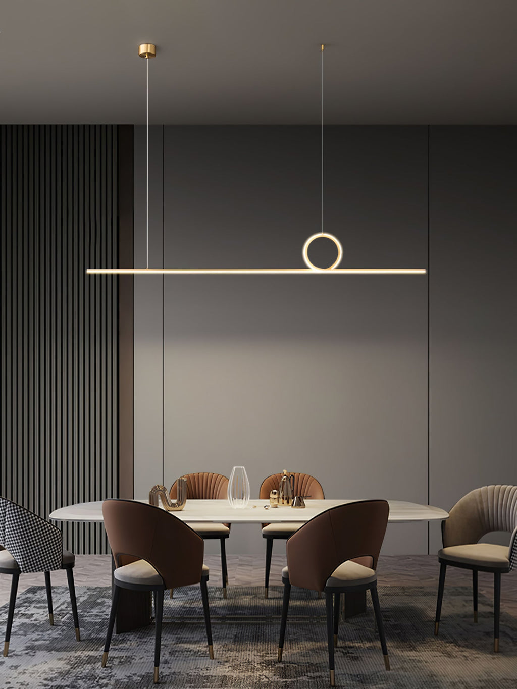 Centre Loop Linear Pendant Lamp