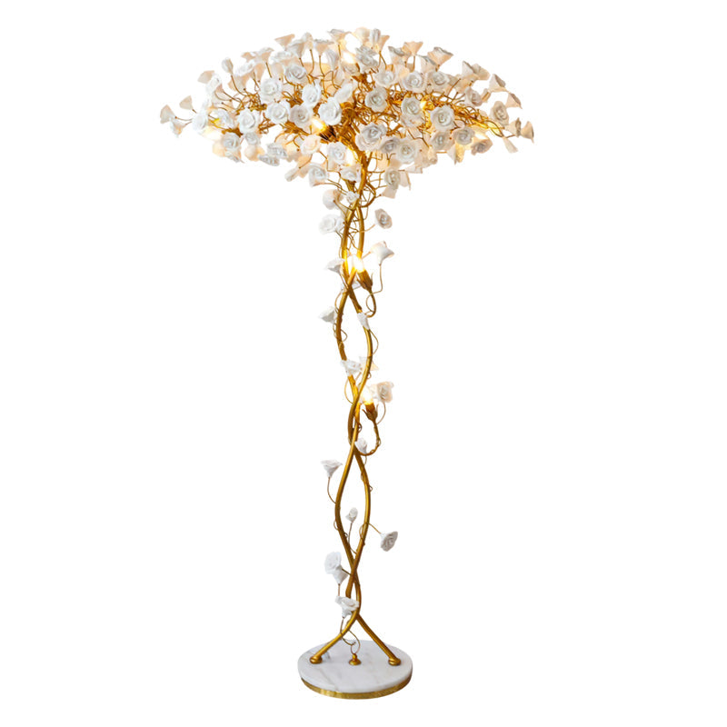Ceramic Flower Floor Lamp