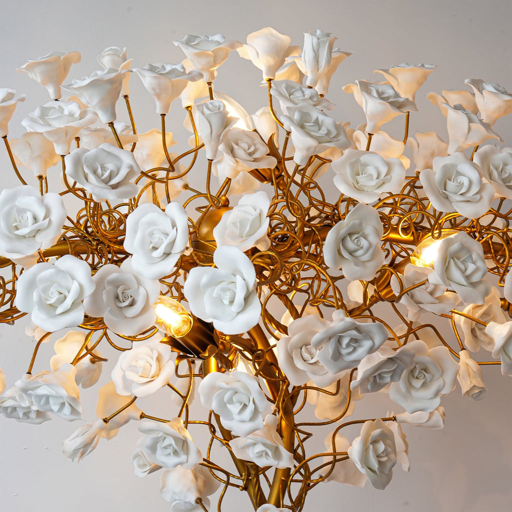 Ceramic Flower Floor Lamp