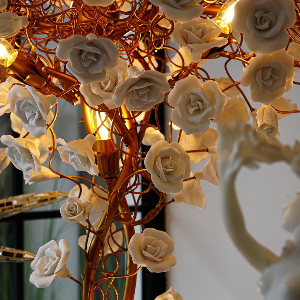 Ceramic Flower Floor Lamp