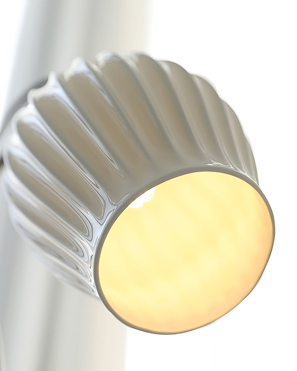 Ceramic Ribbed Floor Lamp