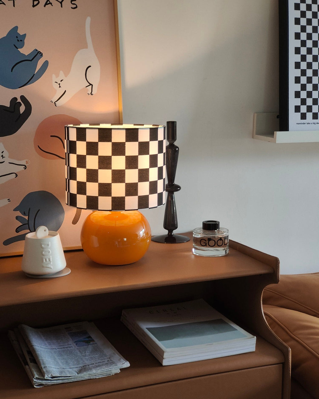 Checkerboard Table Lamp