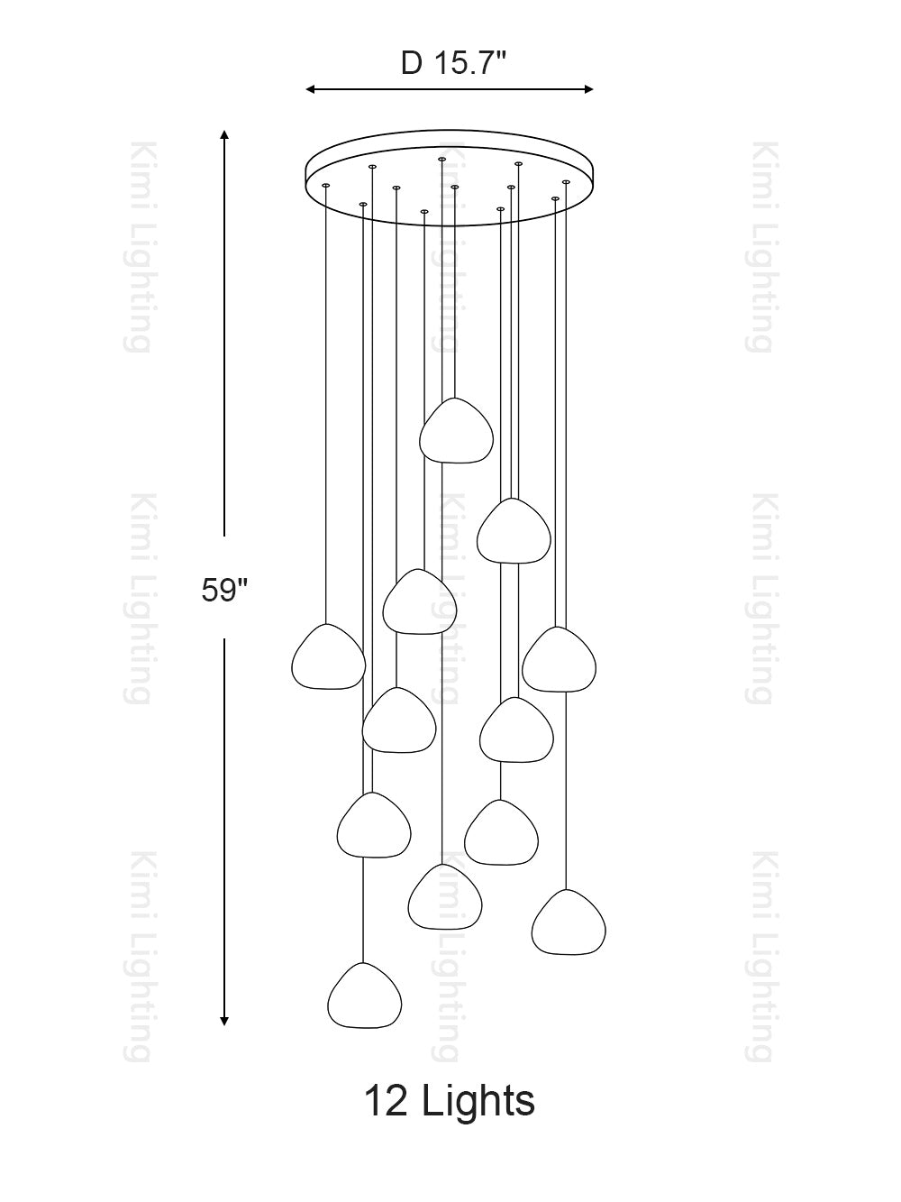 Cherry Crystal Pendant Light
