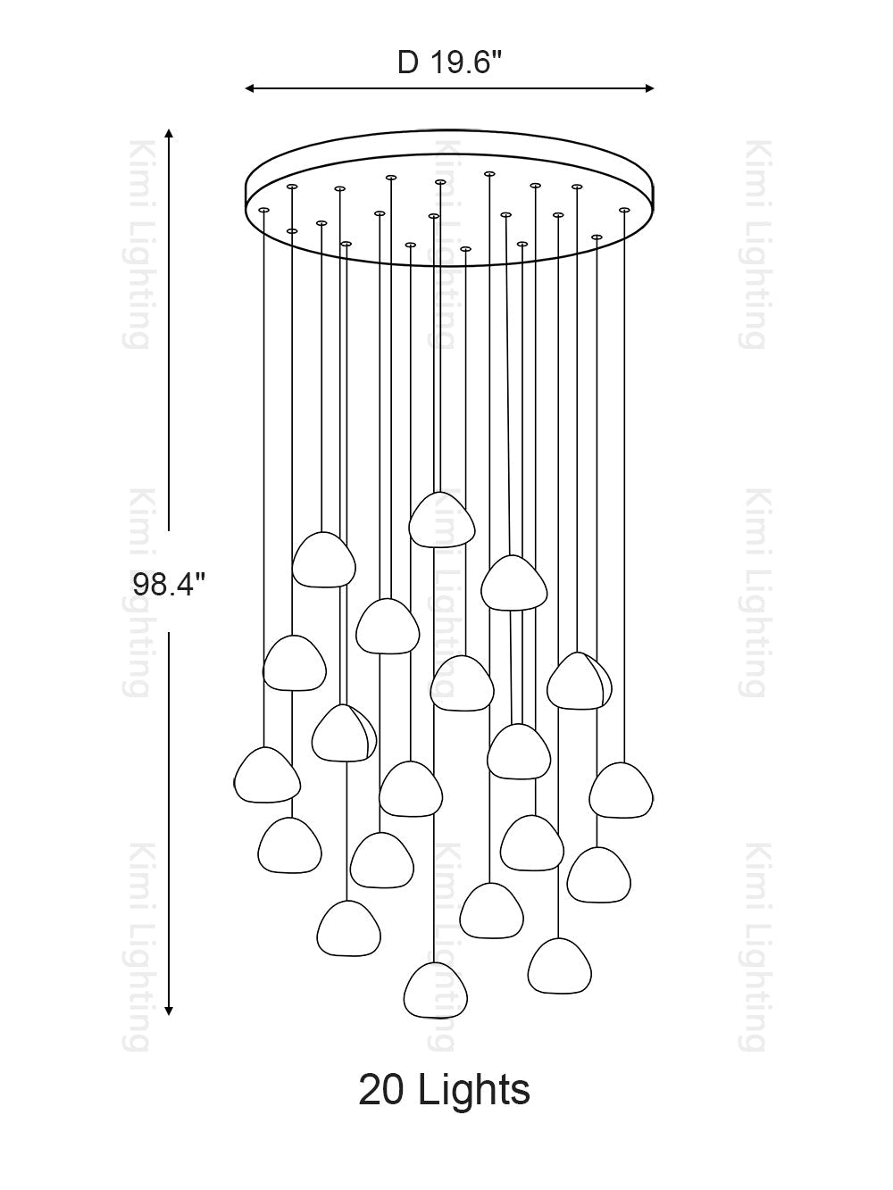 Cherry Crystal Pendant Light