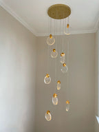 Bubble Crystal Staircase Pendant Light