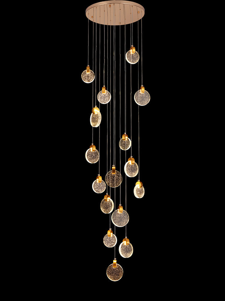 Bubble Crystal Staircase Pendant Light