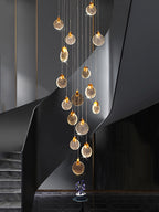Bubble Crystal Staircase Pendant Light