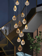 Bubble Crystal Staircase Pendant Light