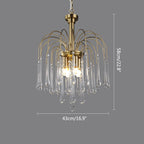 French Retro Water Drop Glass Chandelier