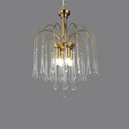 French Retro Water Drop Glass Chandelier