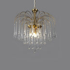 French Retro Water Drop Glass Chandelier