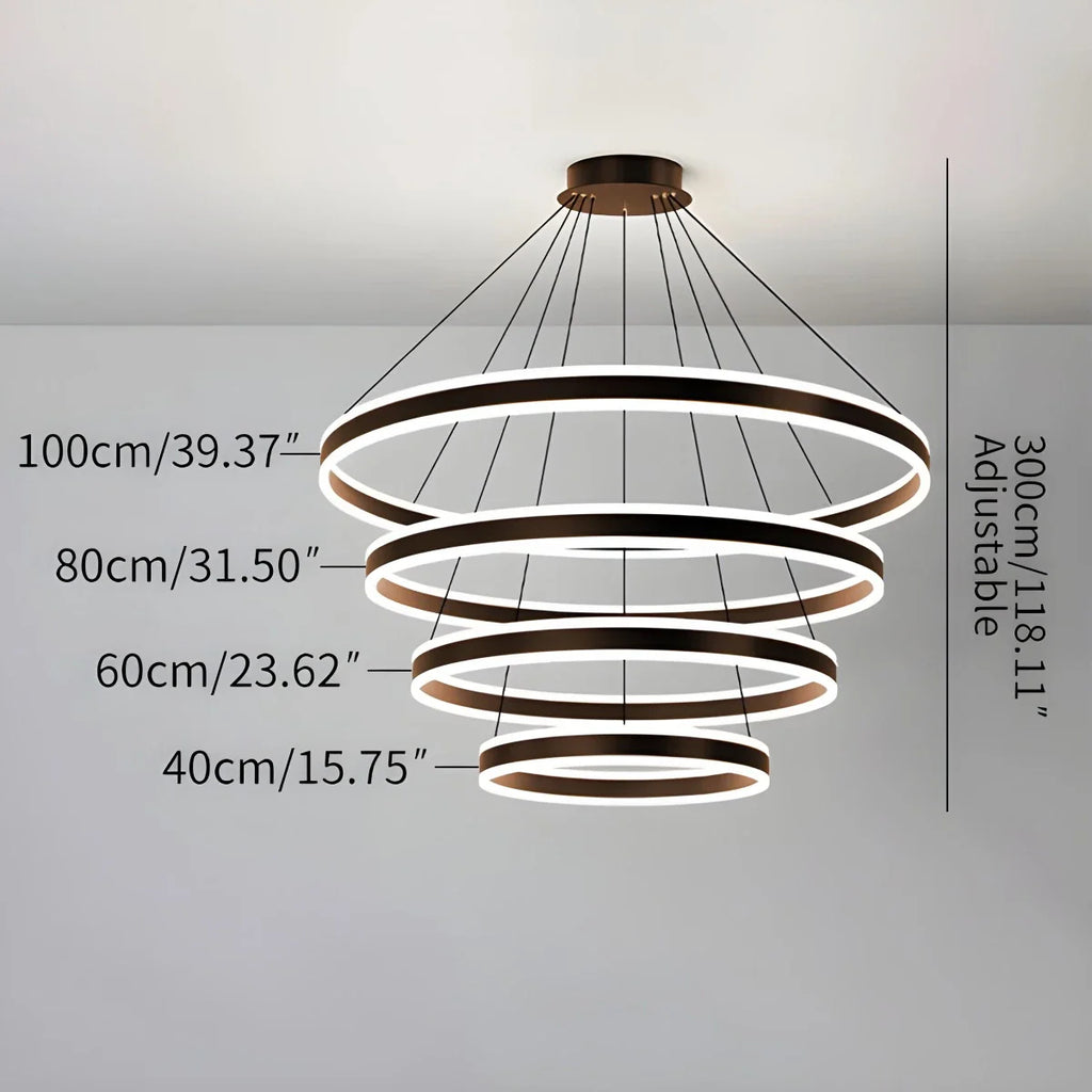 Circle Layered Living Room Chandelier
