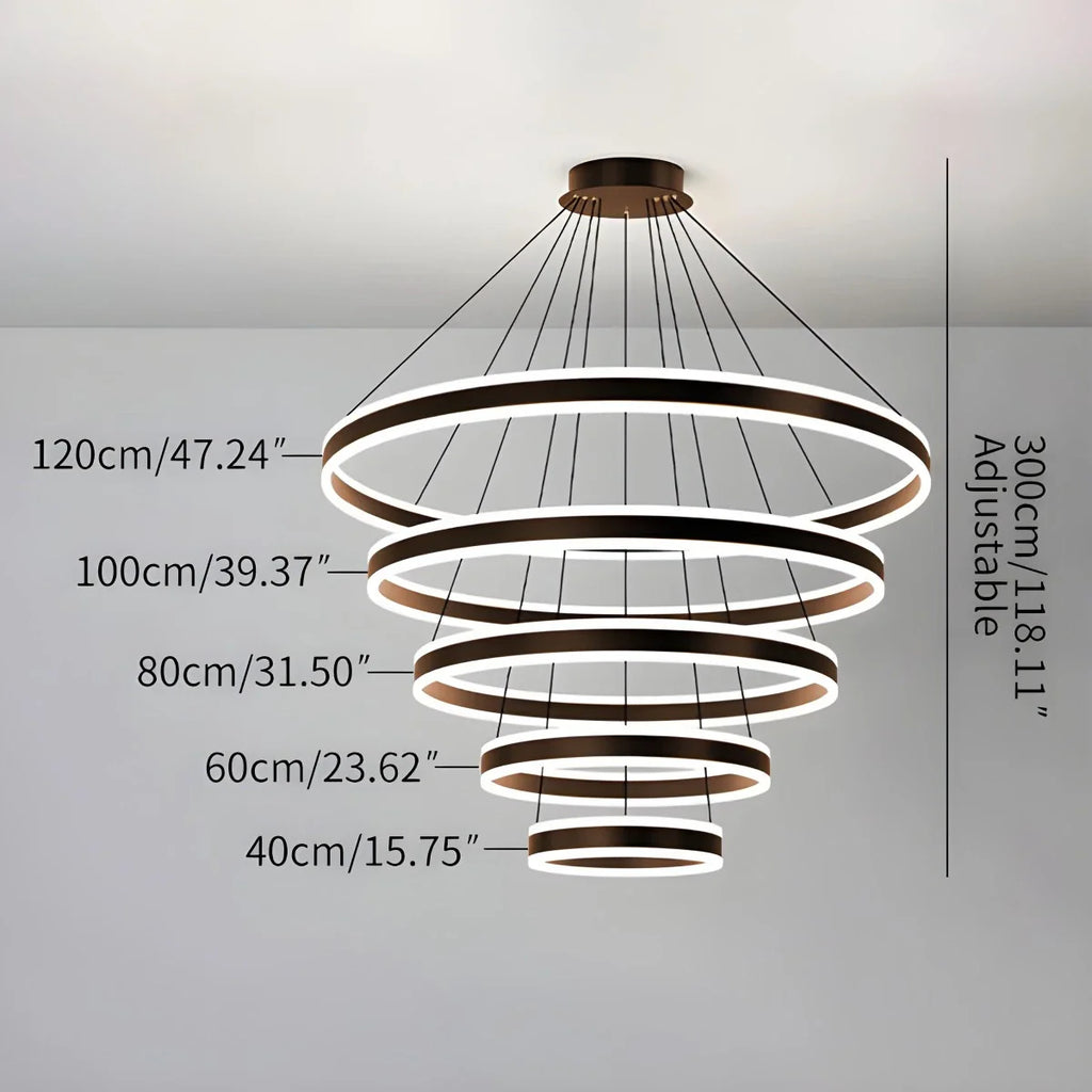 Circle Layered Living Room Chandelier