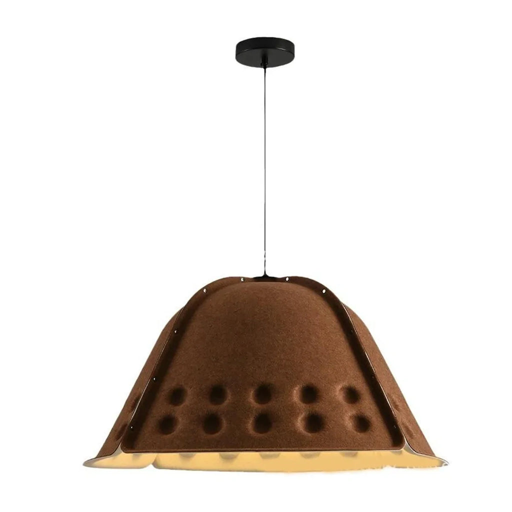 Clock Shaped Hot Pressed Acoustic Pendant Light