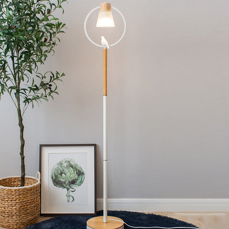 Cone Wood Floor Lamp