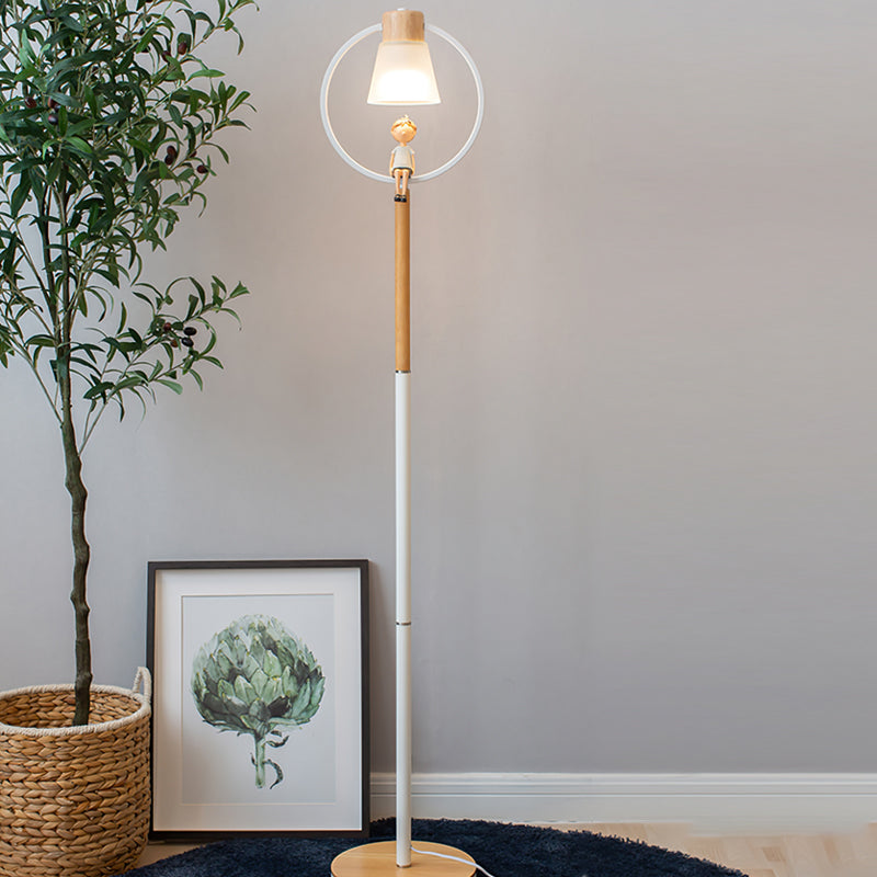 Cone Wood Floor Lamp