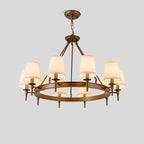 Vintage Ring Metal Fabric Chandelier