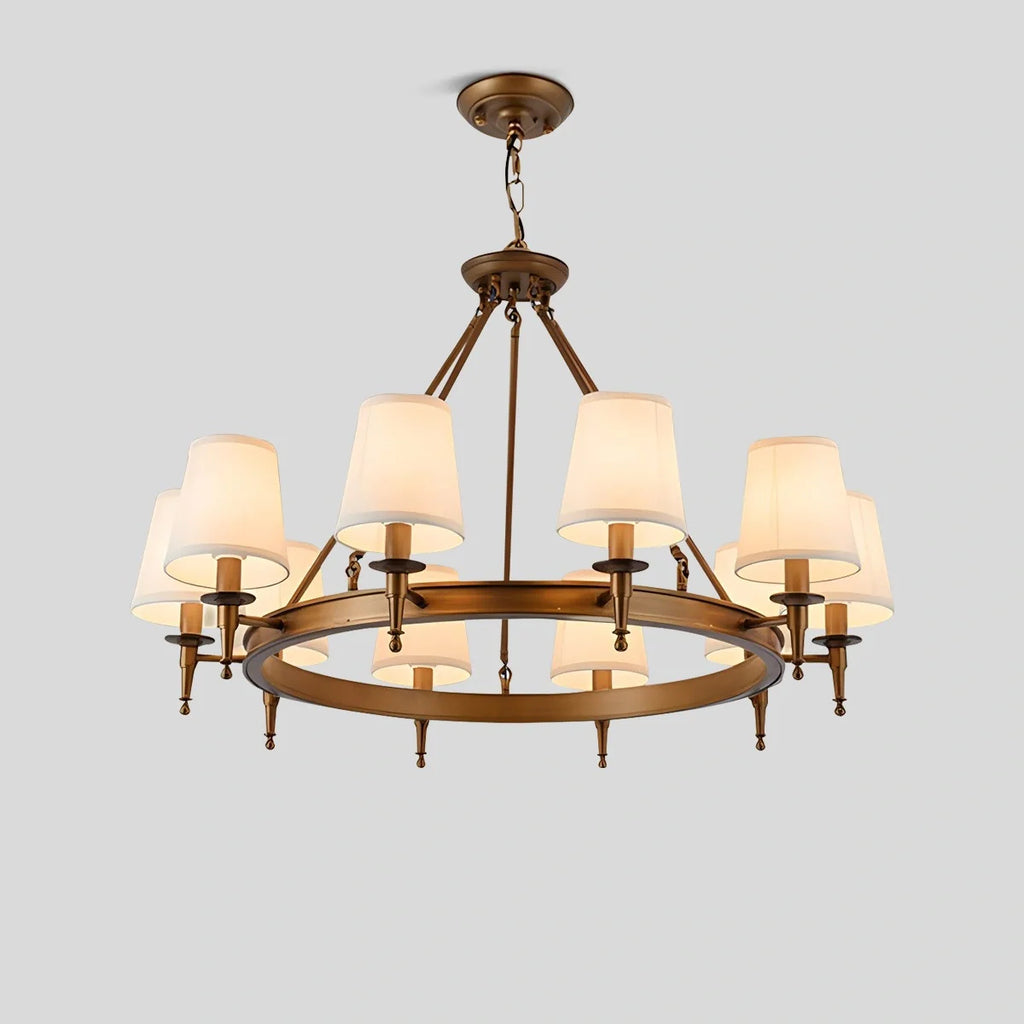 Vintage Ring Metal Fabric Chandelier