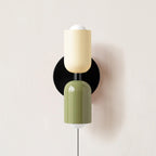 Couleur Double-Head Plug-In Wall Lamp – Art Deco No-Wire Sconce