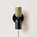 Couleur Double-Head Plug-In Wall Lamp – Art Deco No-Wire Sconce