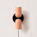 Couleur Double-Head Plug-In Wall Lamp – Art Deco No-Wire Sconce