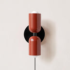 Couleur Double-Head Plug-In Wall Lamp – Art Deco No-Wire Sconce
