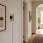 Couleur Double-Head Plug-In Wall Lamp – Art Deco No-Wire Sconce