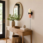 Couleur Double-Head Plug-In Wall Lamp – Art Deco No-Wire Sconce